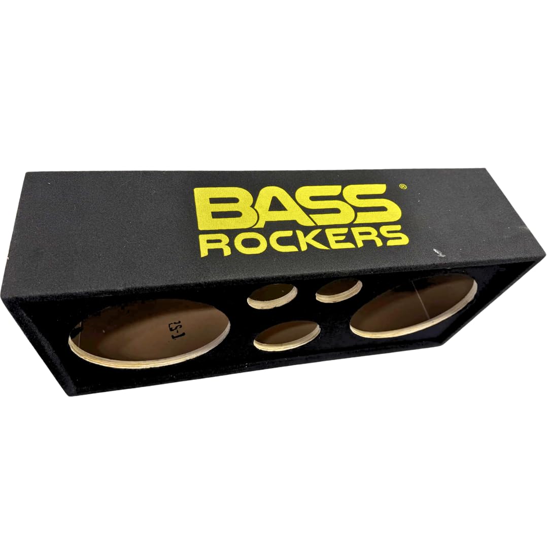 Bass Rockers 12 Inch Outdoor Stereo Speaker Box with Woofer & Horn - High-Quality Midrange Chuchero Enclosure with Spring Terminal & Carpet Finish - Perfect for Car Audio, Home Theater, and Outdoor Parties