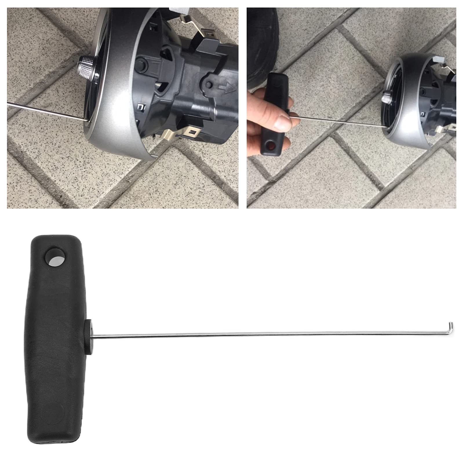Aramox Multifunction Car Air Vent Hook & Removal Tool - Compatible with Mercedes S E M A C G Class - Dashboard Vent Extractor for Easy Phone Mount & Accessory Installation