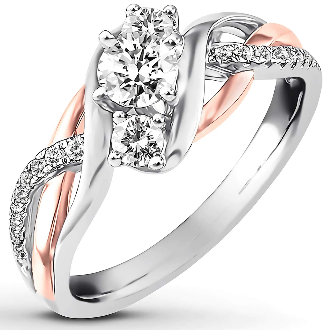 5/8 Carat (CTW) Moissanite Engagement Rings for Women - 10K/14K/18K Gold & Platinum Plated Silver Wedding Rings - Perfect for Proposals, Anniversaries & Special Occasions
