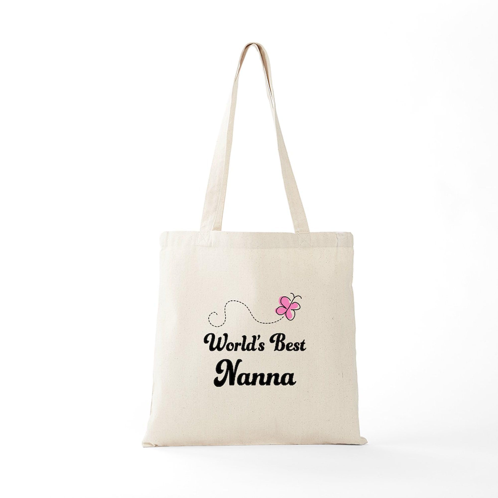 World's Best Nanna Tote Bag - Natural Canvas Reusable Shopping Bag for Groceries, Beach & Everyday Use | Eco-Friendly Gift for Grandmothers