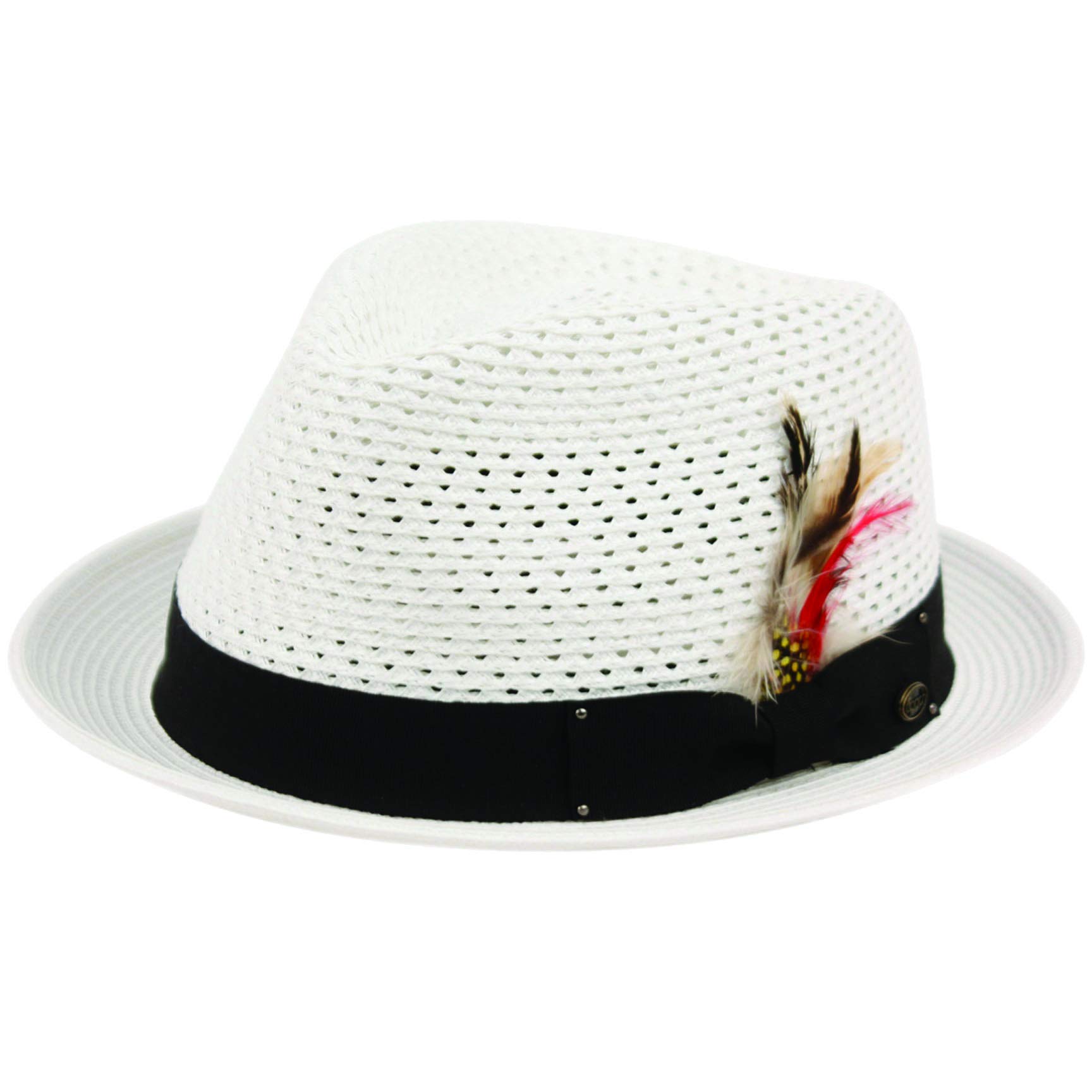 Epoch Men's Summer Crushable Packable Straw Fedora Hat - Breathable & Lightweight for Beach, Travel & Outdoor Activities