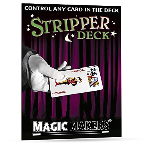 Magic Makers Stripper Deck - Professional Poker Cards (Red/Blue) for Magic Tricks, Card Games & Casino Night Entertainment