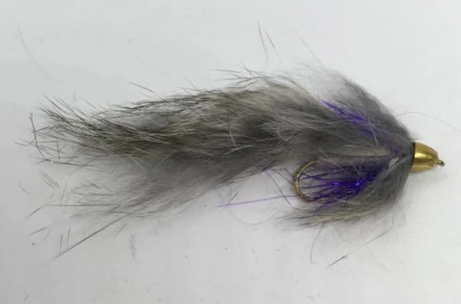 12 Pack Conehead Forage Fish Streamer Flies - Gray Fishing Lures for Trout, Bass & Saltwater - Perfect for Fly Fishing & Streamer Techniques