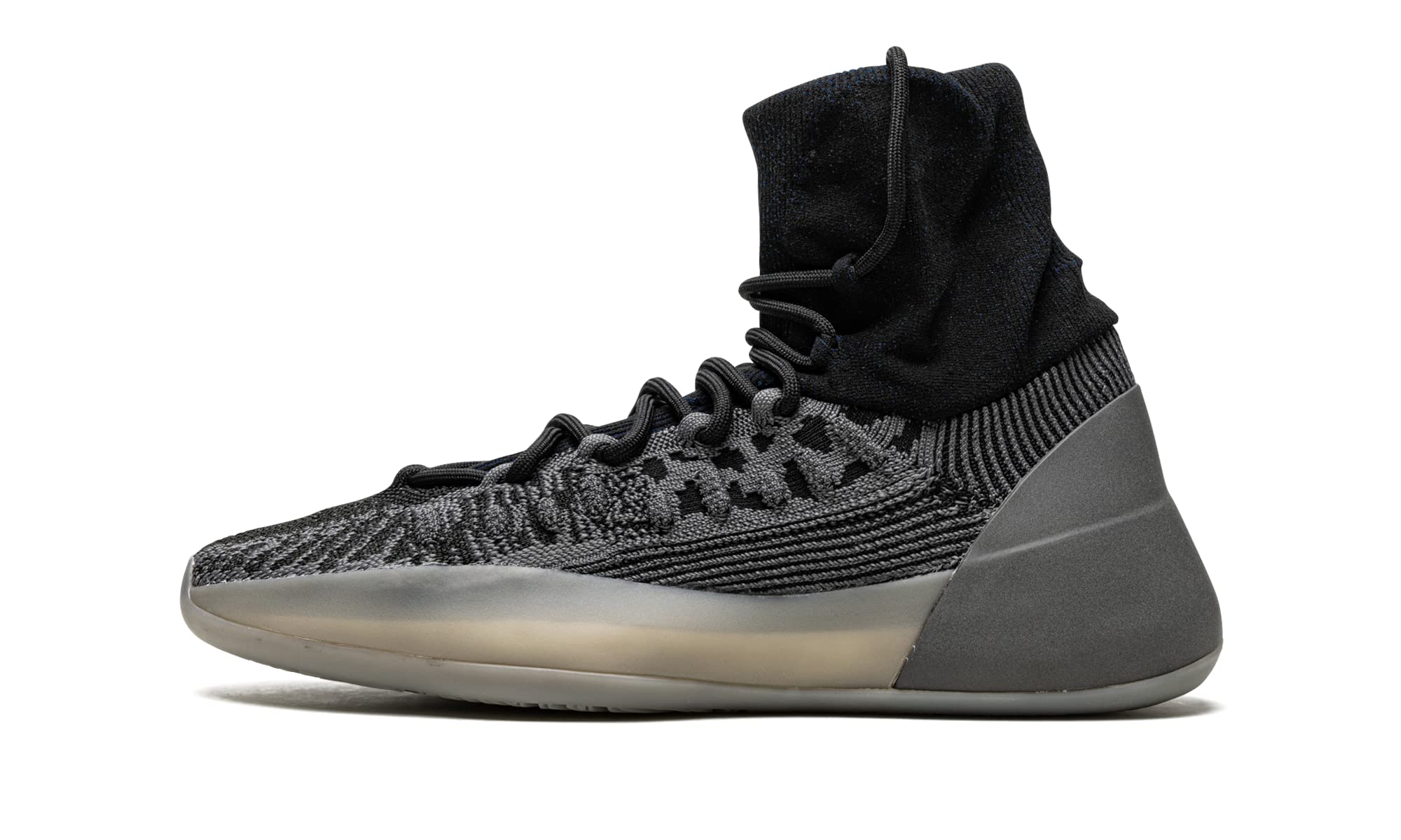 Adidas Men's Yeezy Knit Basketball Slip-On Sneakers - Black & Grey | Breathable Comfort for Casual Wear, Street Style & Gym Workouts