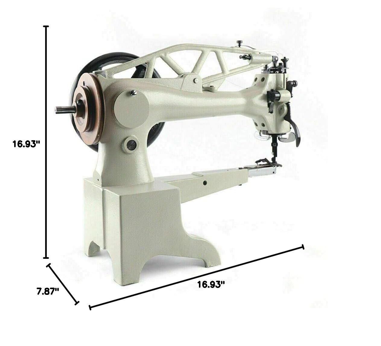 Professional Leather Shoe Repair Machine - Heavy Duty Hand Crank Industrial Patcher with Single Needle Lockstitch for Cobbler & Leatherworking - Perfect for Shoe Repair Shops, DIY Leather Craft & Upholstery Projects