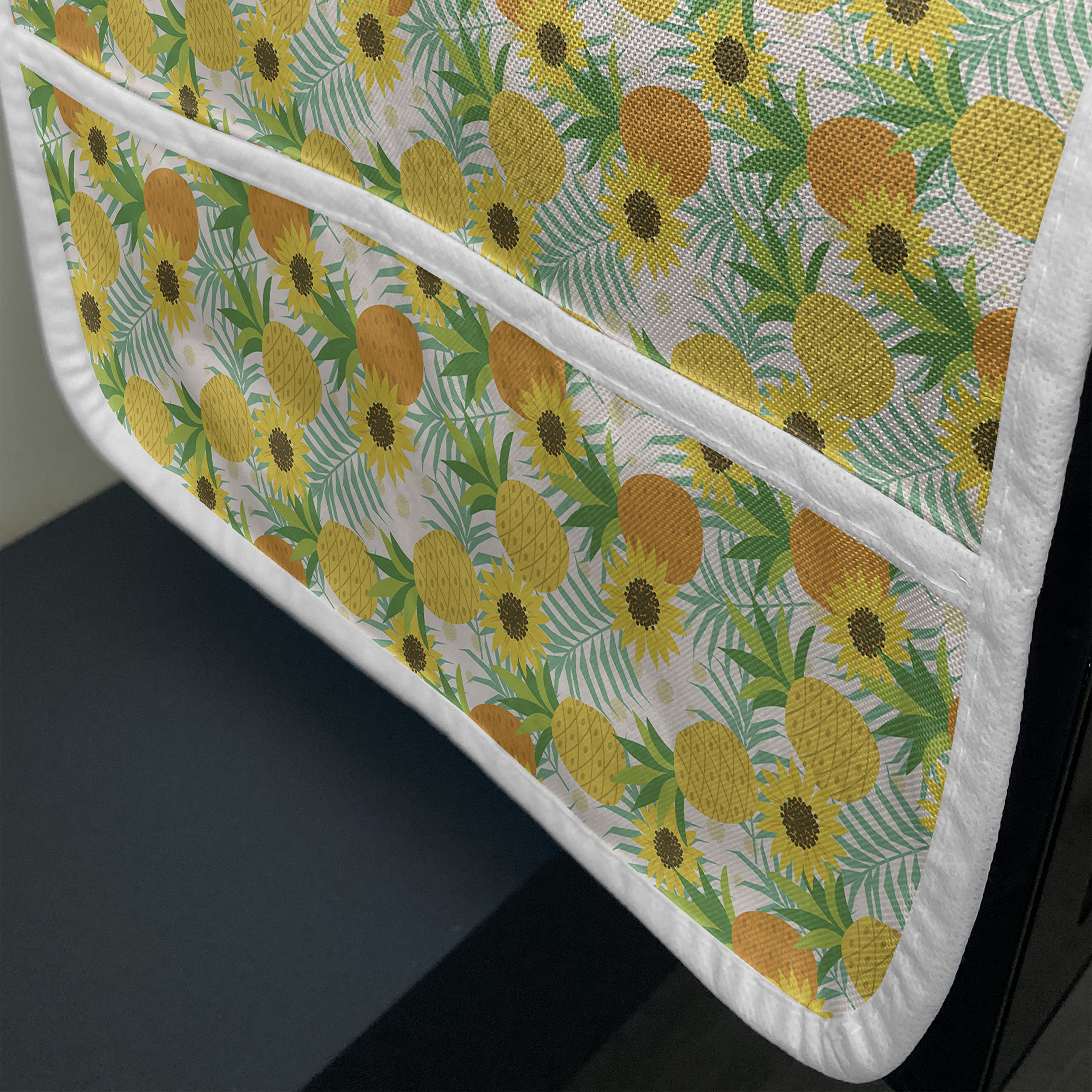 Ambesonne Summer Microwave Oven Cover - Waterproof Kitchen Organizer with Pockets, 36