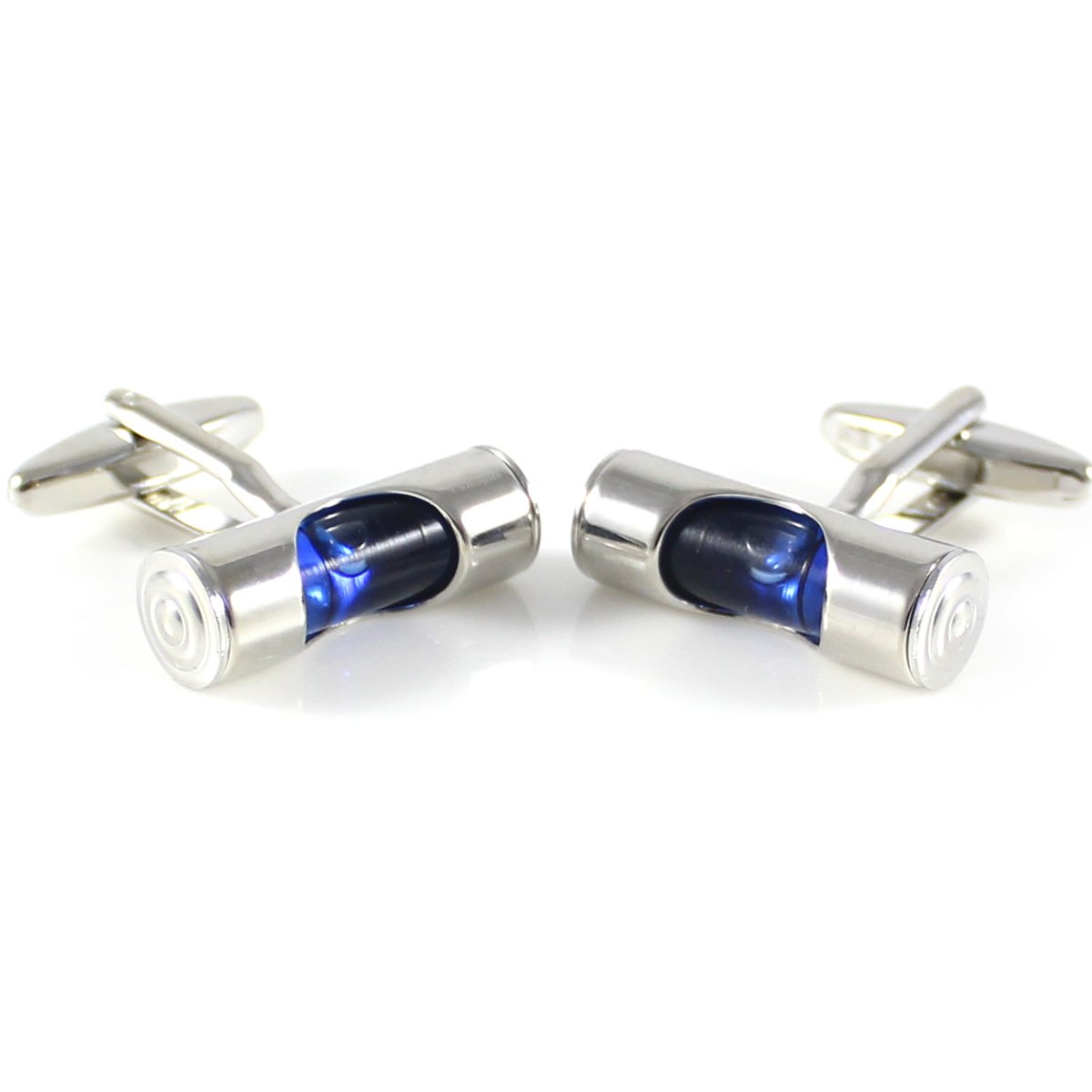 Rhodium Plated Classic Cylinder Cufflinks Set with Gift Box - Perfect for Weddings, Business Meetings & Formal Events