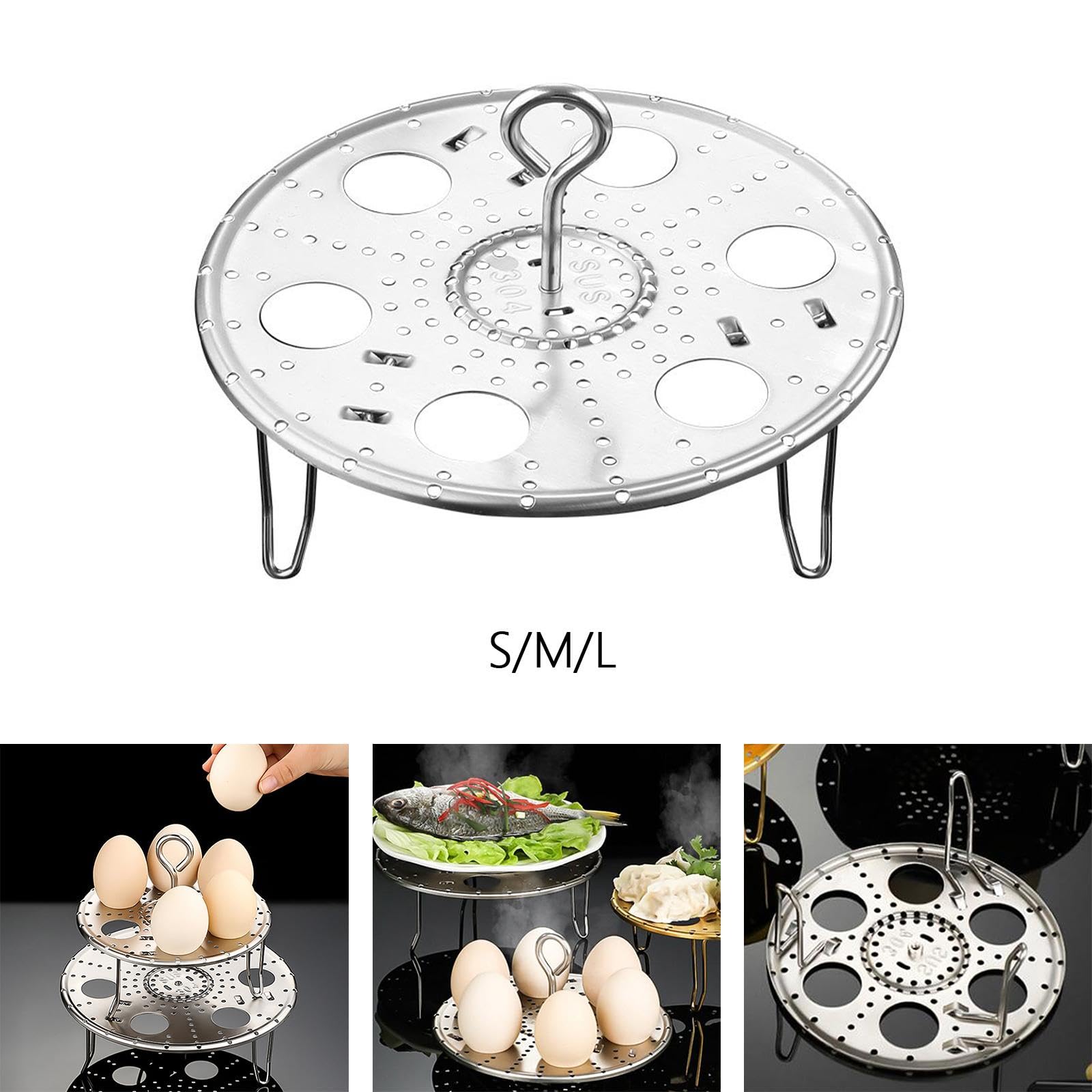SECRET DESIRE Egg Steamer Rack - Foldable Multipurpose Kitchen Utensil for Cooking, Steaming & Baking | Perfect for Home Kitchen, Camping & Small Spaces