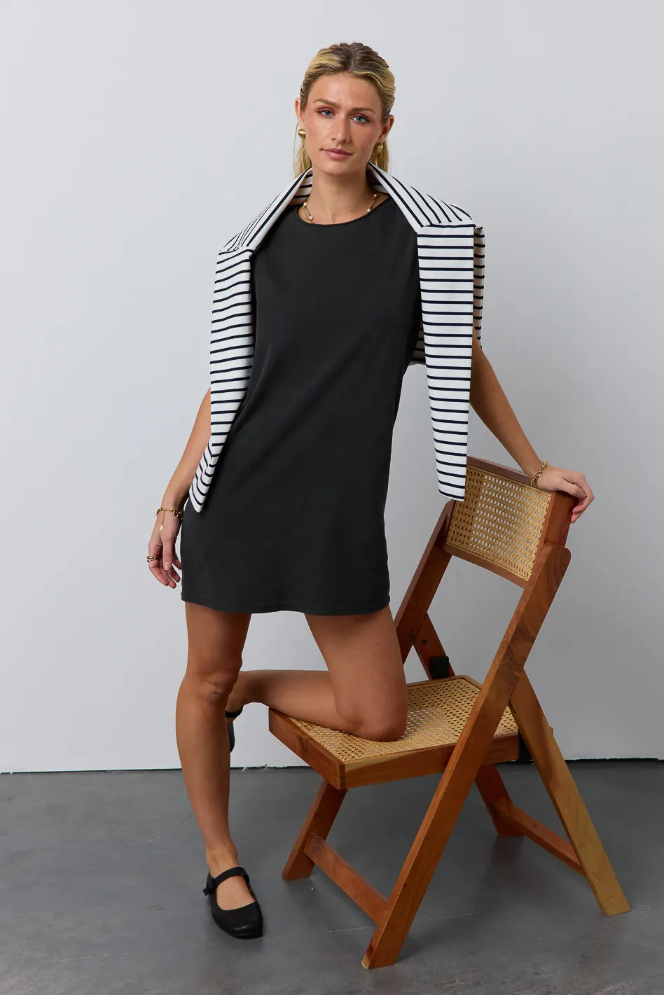 Elena Black T-Shirt Dress for Women - Casual & Comfortable Summer Dress - Perfect for Outings, Travel, and Everyday Wear