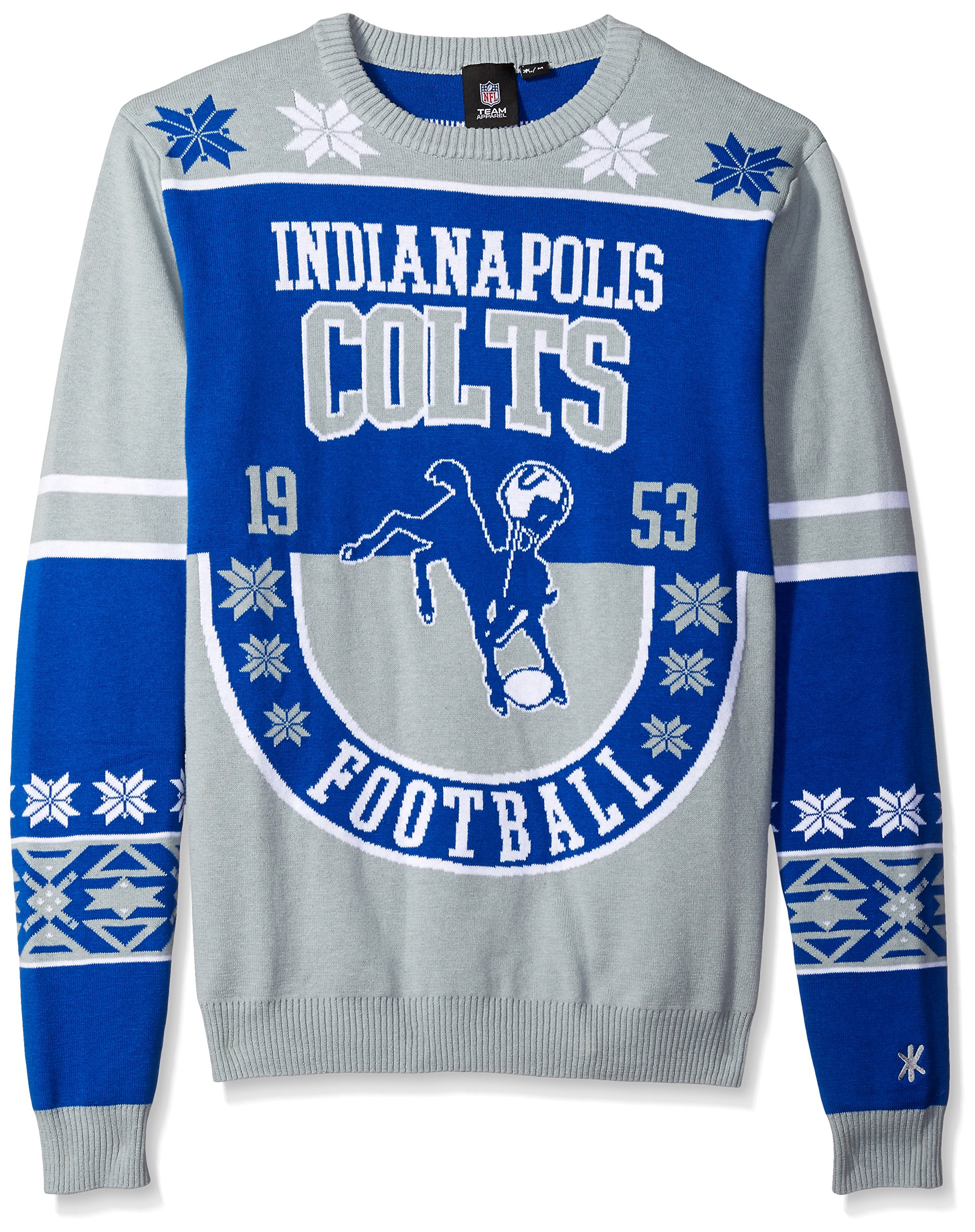 Klew Apparel NFL Football 2015 Cotton Retro Sweater - Team Logo Pullover for Men & Women | Perfect for Game Day, Tailgating & Casual Wear