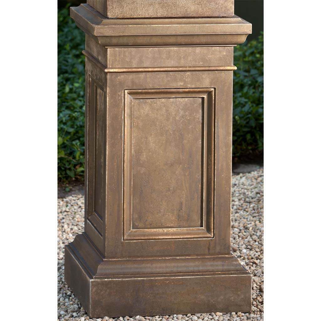 Campania International Coachhouse Urn with Pedestal - Elegant Outdoor Garden Planter for Patio, Lawn, and Cemetery Decor