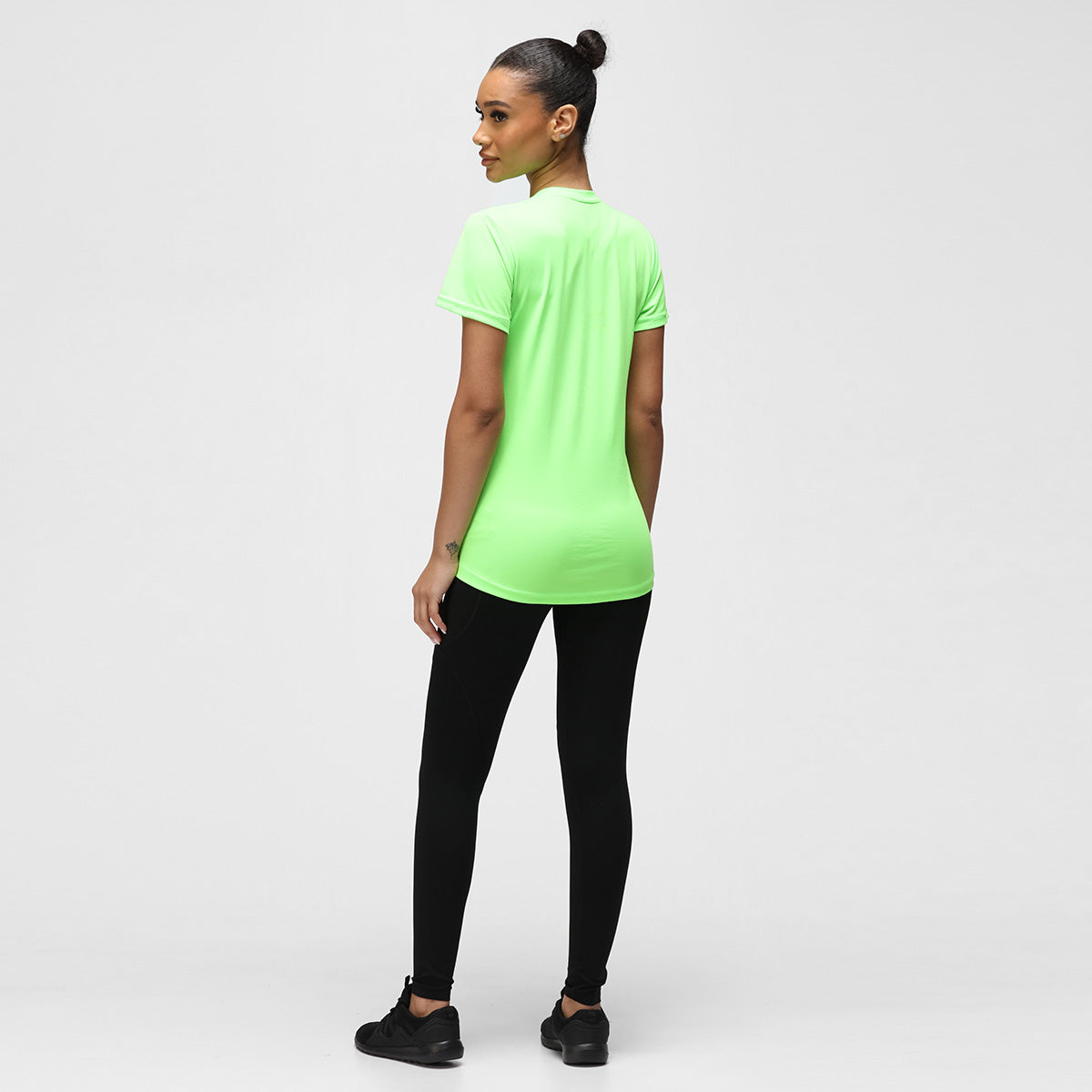 Lime Green Diamond Women's Performance T-Shirt - Moisture Wicking, Breathable & Comfortable for Workouts, Yoga & Outdoor Activities