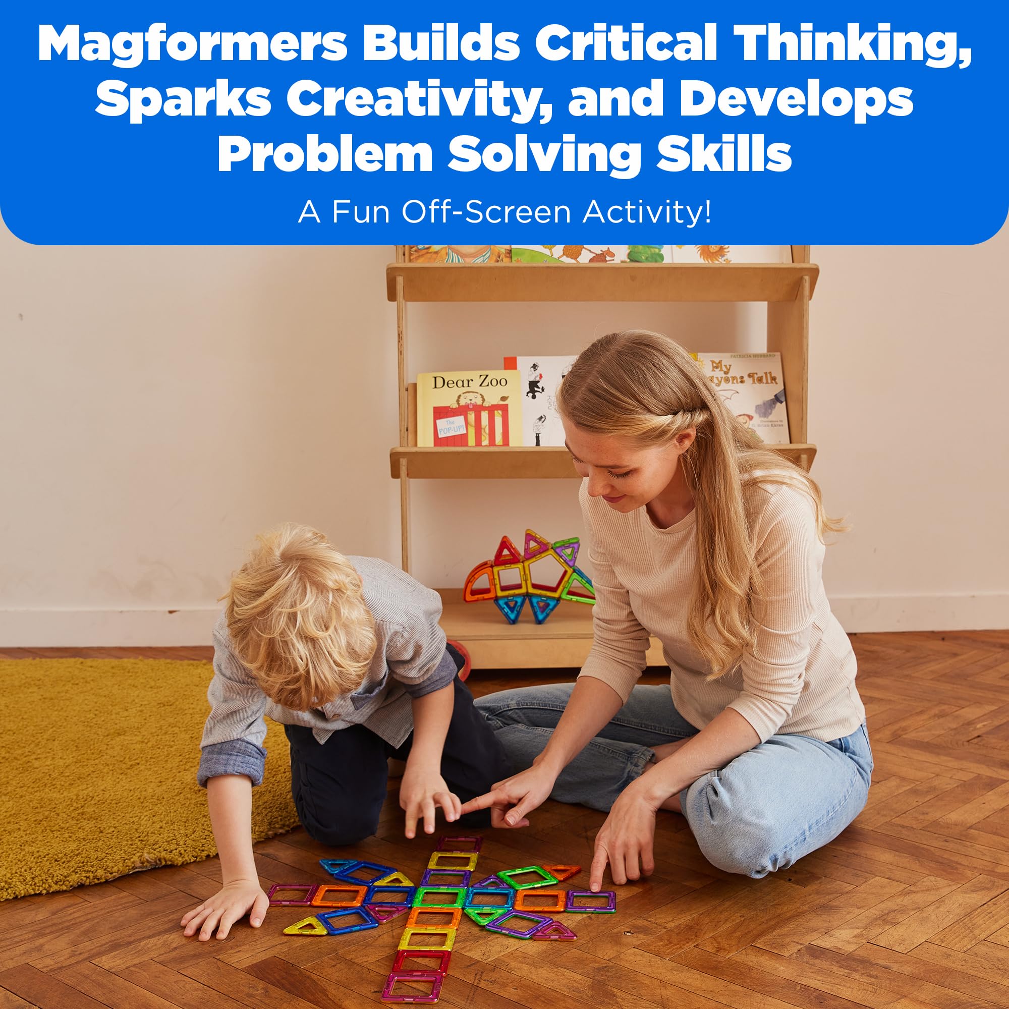 Magformers 144-Piece Magnetic Building Blocks Set - STEM Educational Construction Toy for Kids, Develop Problem-Solving & Shape Recognition Skills - Perfect for Classroom Learning, Birthday Gifts & Creative Playtime