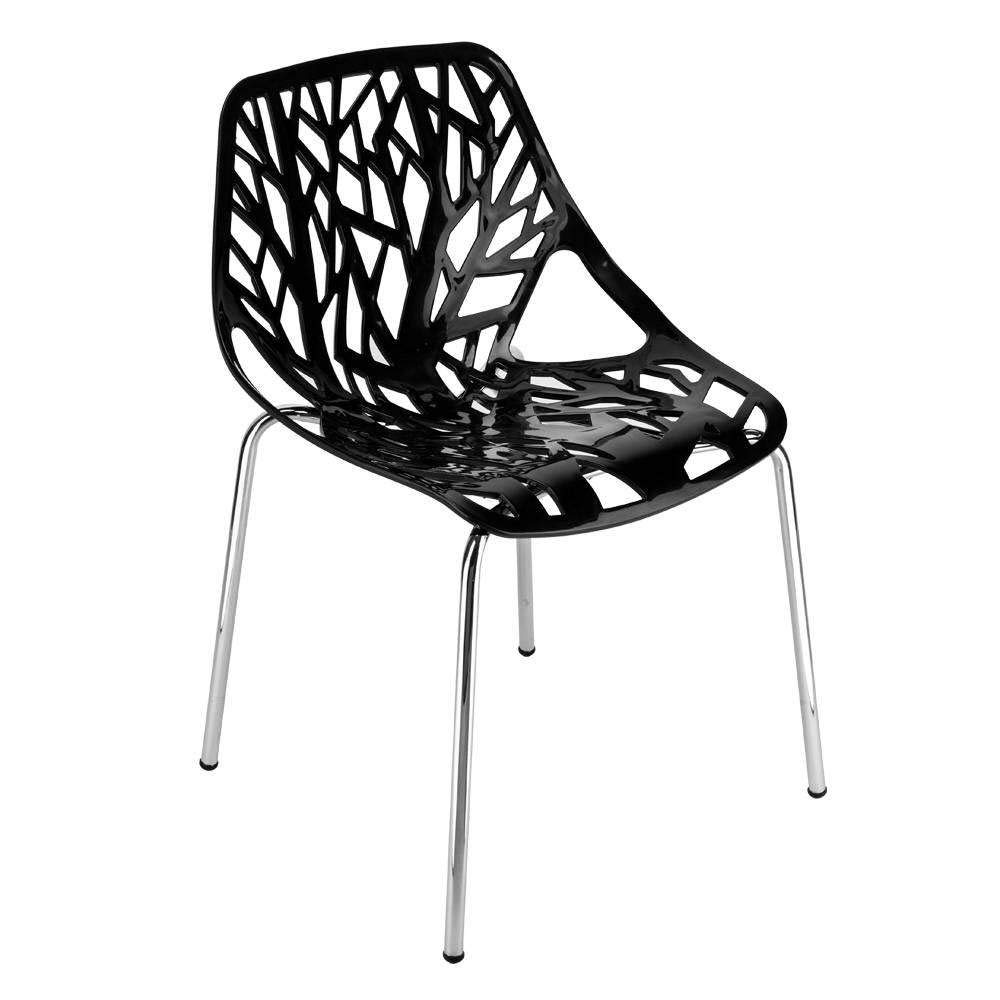 4 Pack Modern Plastic Dining Chairs - Birds Nest Style Lounge Chairs for Indoor & Outdoor Use - Perfect for Patio, Garden, Restaurant and Home Dining