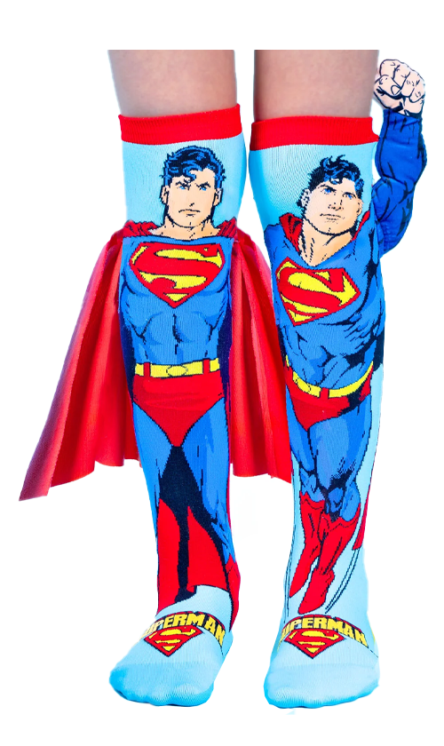Superman Socks for Men - Official DC Comics Licensed Superhero Socks - Perfect for Cosplay, Gifts & Everyday Wear
