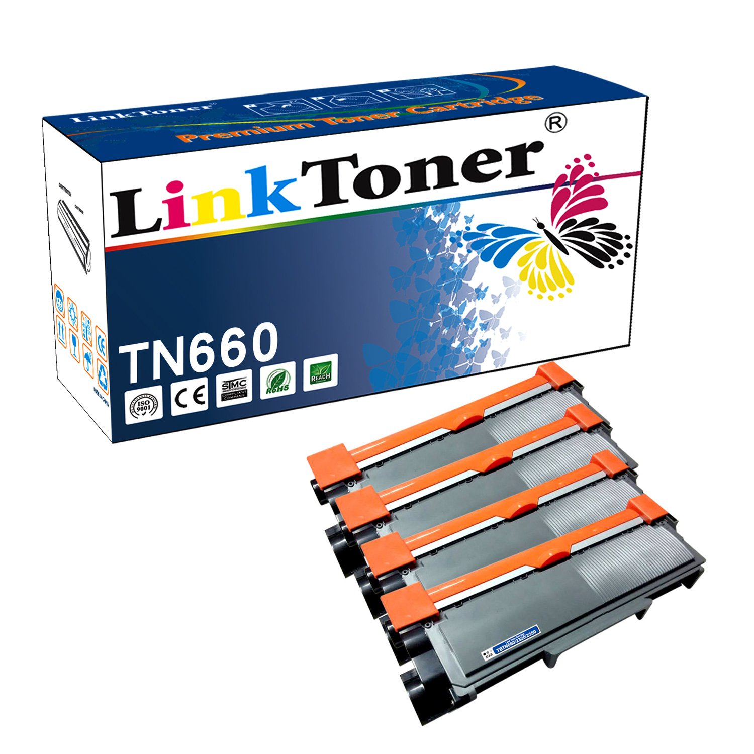 Brother TN660 Compatible Toner Cartridge 4-Pack - High Yield Replacement for TN-660 BK/TN630 - Works with DCP-L2520D & DCP-L2540DW Laser Printers - Perfect for Home Office & Small Business Printing Needs
