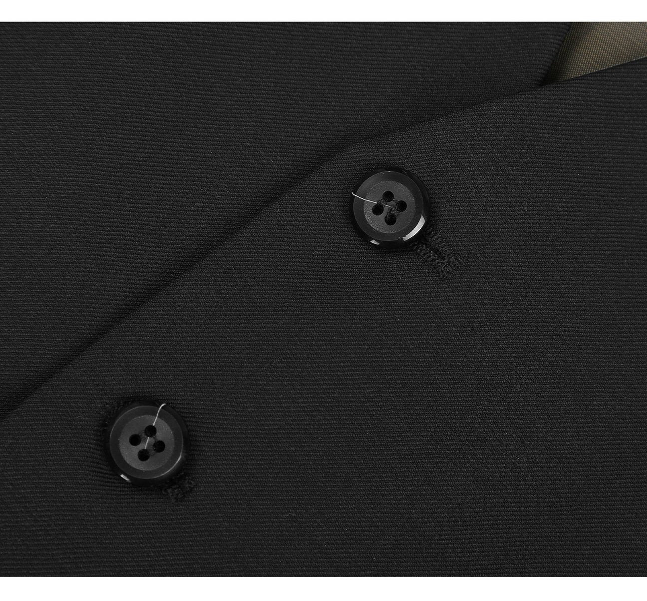 Alessandro Vitello by Renoir Black Wool Suit Vest for Men - Regular Fit Formal Waistcoat | Elegant Dress Vest for Weddings, Business & Special Occasions