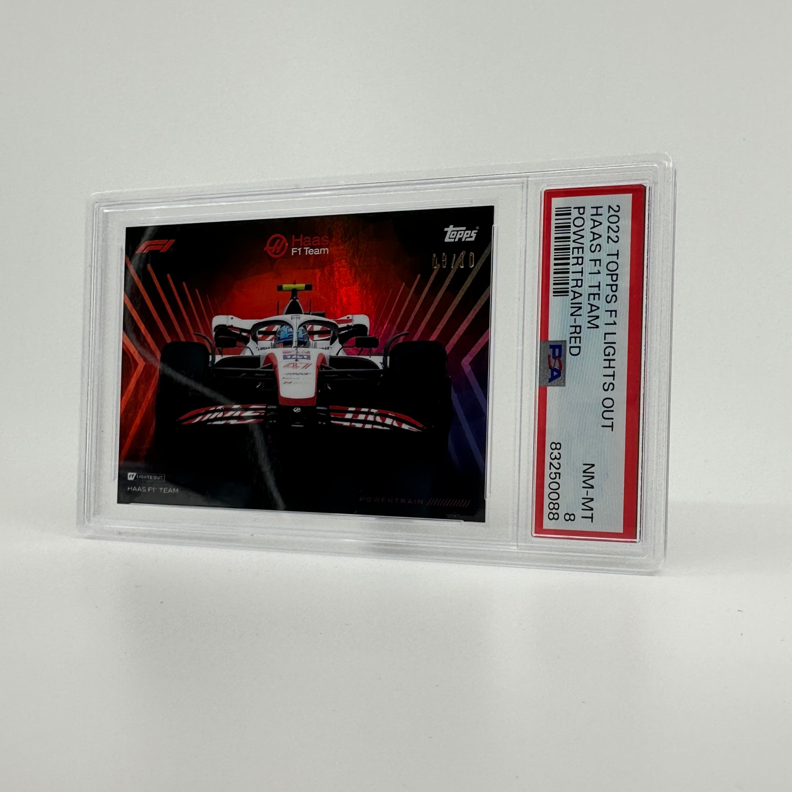 PSA 8 Graded 2008/10 Haas F1 Team Powertrain Red - Perfect for F1 Collectors, Racing Memorabilia Displays & Motorsport Enthusiasts