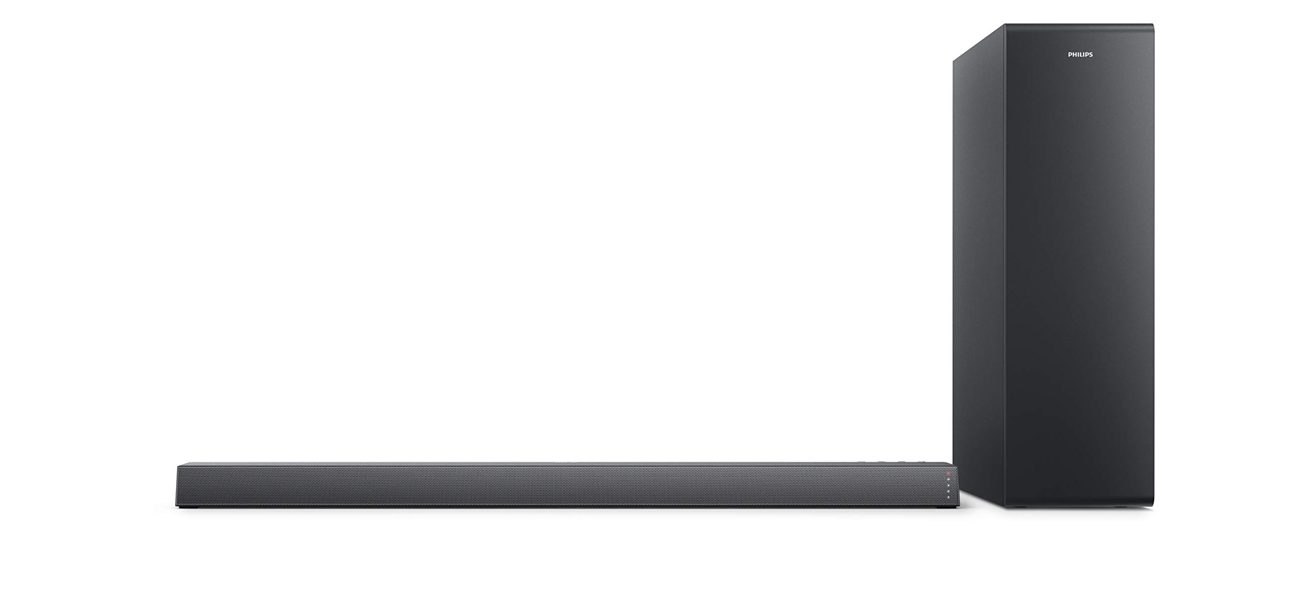 Philips Audio B6305/10 2.1 Channel TV Soundbar with Wireless Subwoofer - 240W RMS, Dolby Audio, HDMI ARC, Bluetooth - Ultra-Slim Sound Bar for Home Theater & Gaming - Includes Remote & Wall Mount Bracket