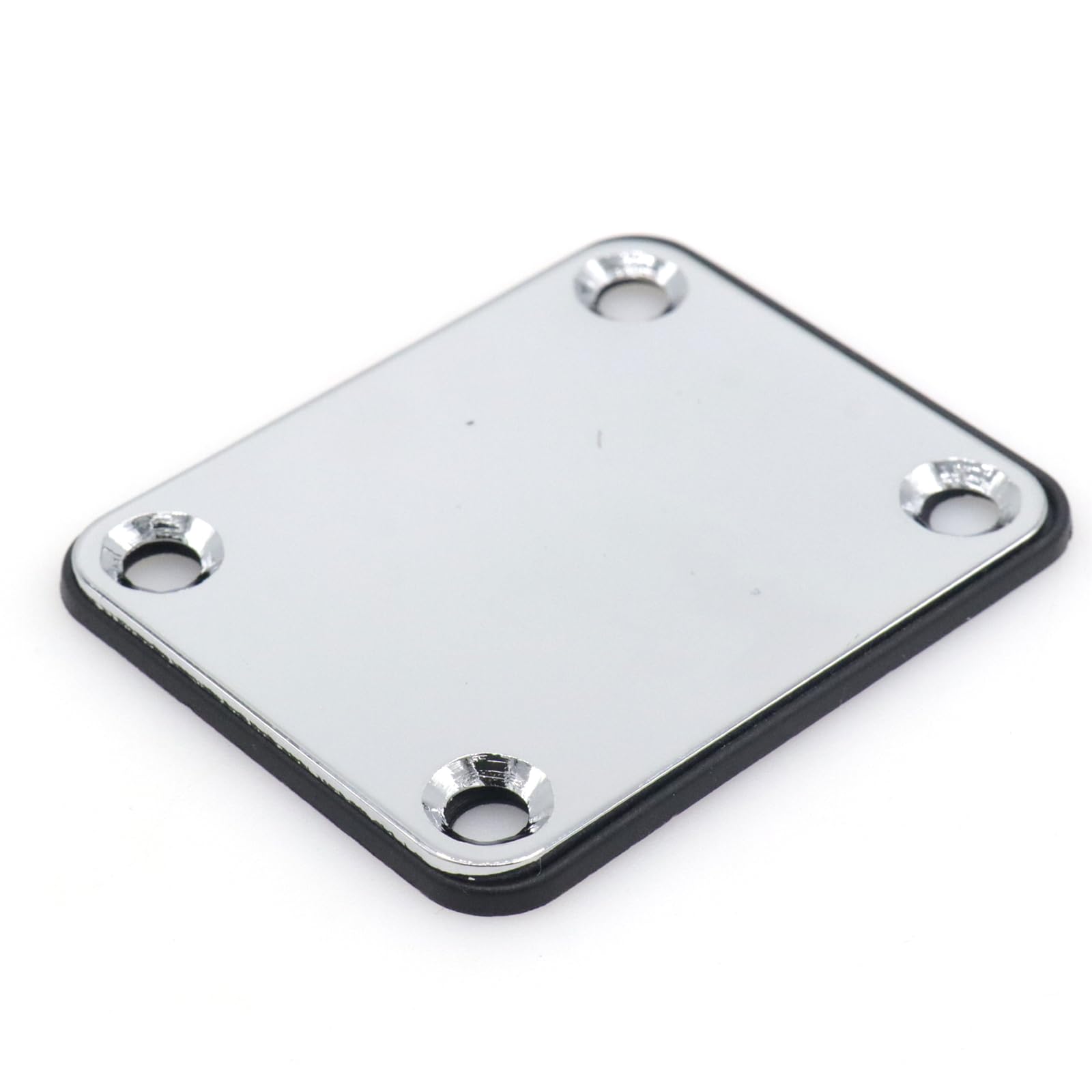 Premium Silver Electric Bass Guitar Neck Plate - Heavy Duty Reinforcement for Fender Style Stratocaster & Telecaster Bass Guitars | Perfect for Guitar Repair, Custom Builds & Instrument Upgrades