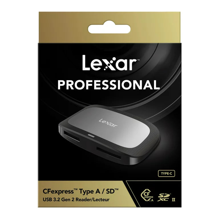 Lexar RW530 CFexpress Type A & SD Card Reader - USB 3.2 Gen 2 High-Speed Memory Card Adapter for DSLR, Mirrorless Cameras & 4K Video Recording