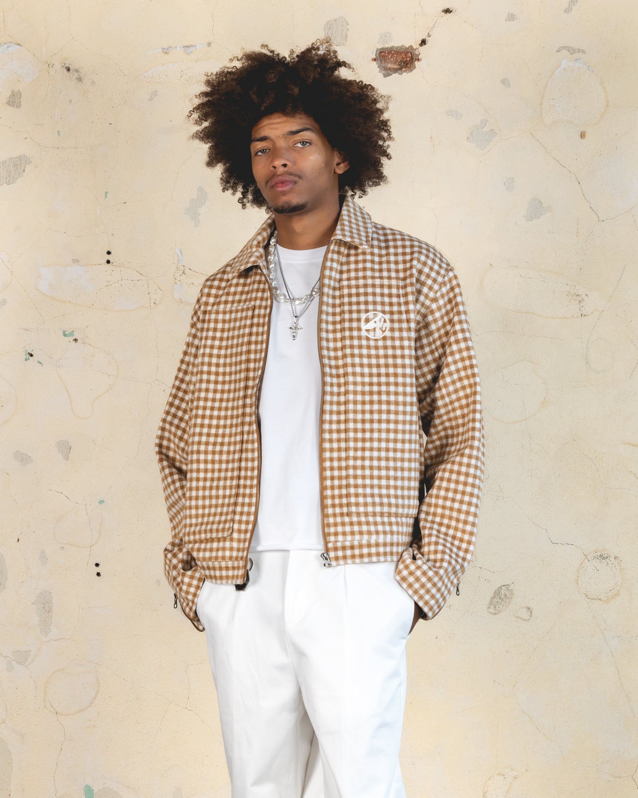 404 Studio Cropped Jacket in Brown/Tan - Stylish Women's Outerwear for Casual Wear & Street Fashion