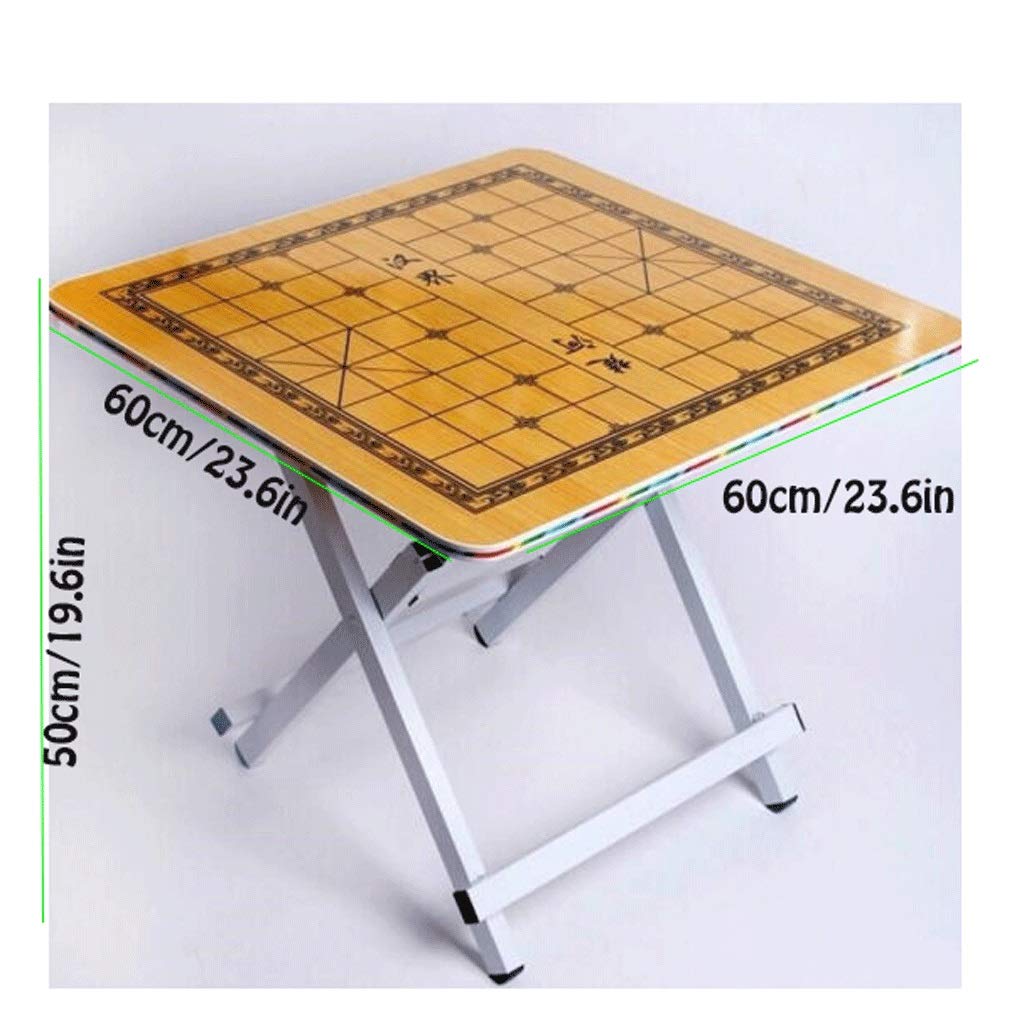 Portable Folding Chess Board Table 60x60x50cm - Compact & Lightweight for School, Classroom, Party, Family Game Night - Indoor & Outdoor Use