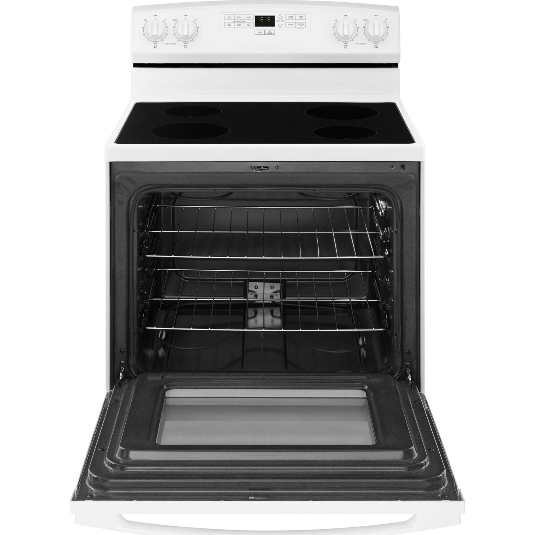 Amana 30 Inch Electric Range YAER6303MFW - White Freestanding Stove with Self-Cleaning Oven & 4 Burners - Perfect for Home Kitchen, Apartment Cooking & Small Space Living
