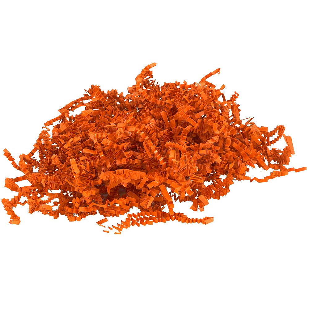 JAM PAPER Crinkle Cut Shred Tissue Paper - Orange - 20 lb/Box - Perfect for Gift Wrapping, Party Decorations, and Craft Projects
