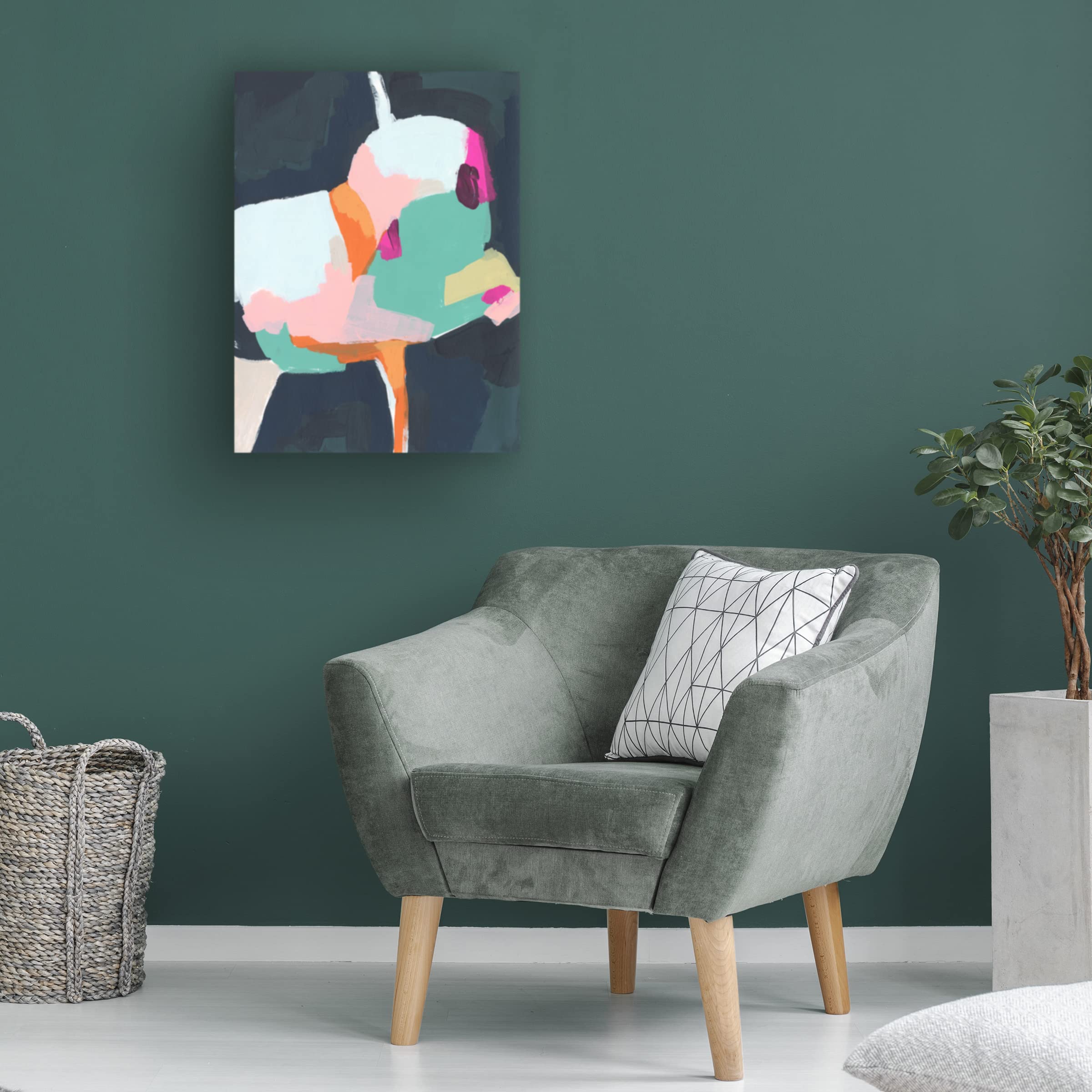 Trademark Fine Art 'Rainbow Sector I' Canvas Wall Art Print by June Erica Vess - Modern Abstract Painting for Living Room, Bedroom & Office Decor