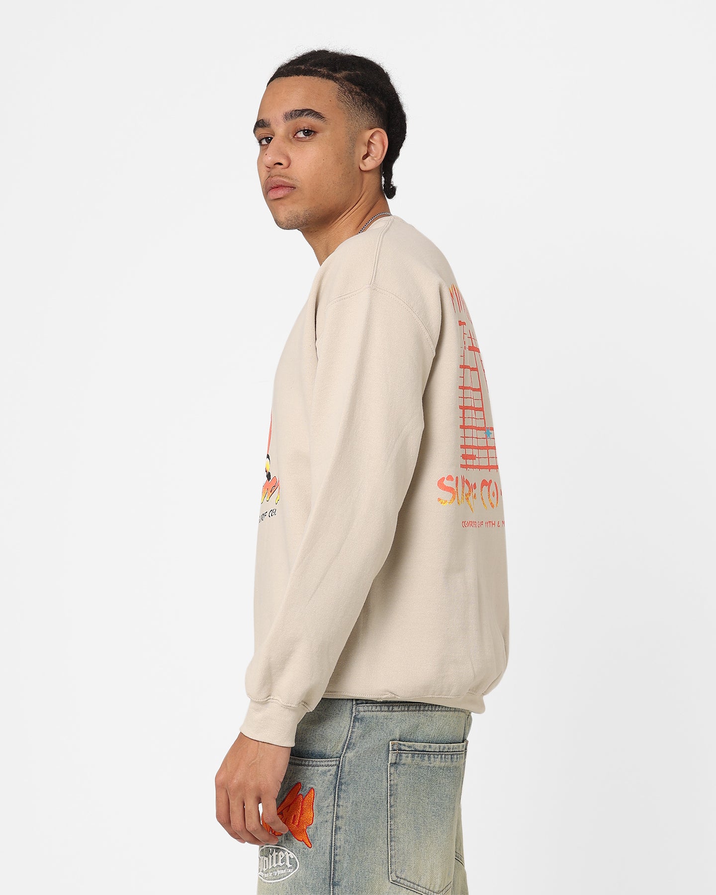 American Thrift Windrunners Surf Co Vintage Crewneck Sweatshirt - Soft Cotton Pullover for Men & Women - Perfect for Beach, Surfing & Casual Streetwear