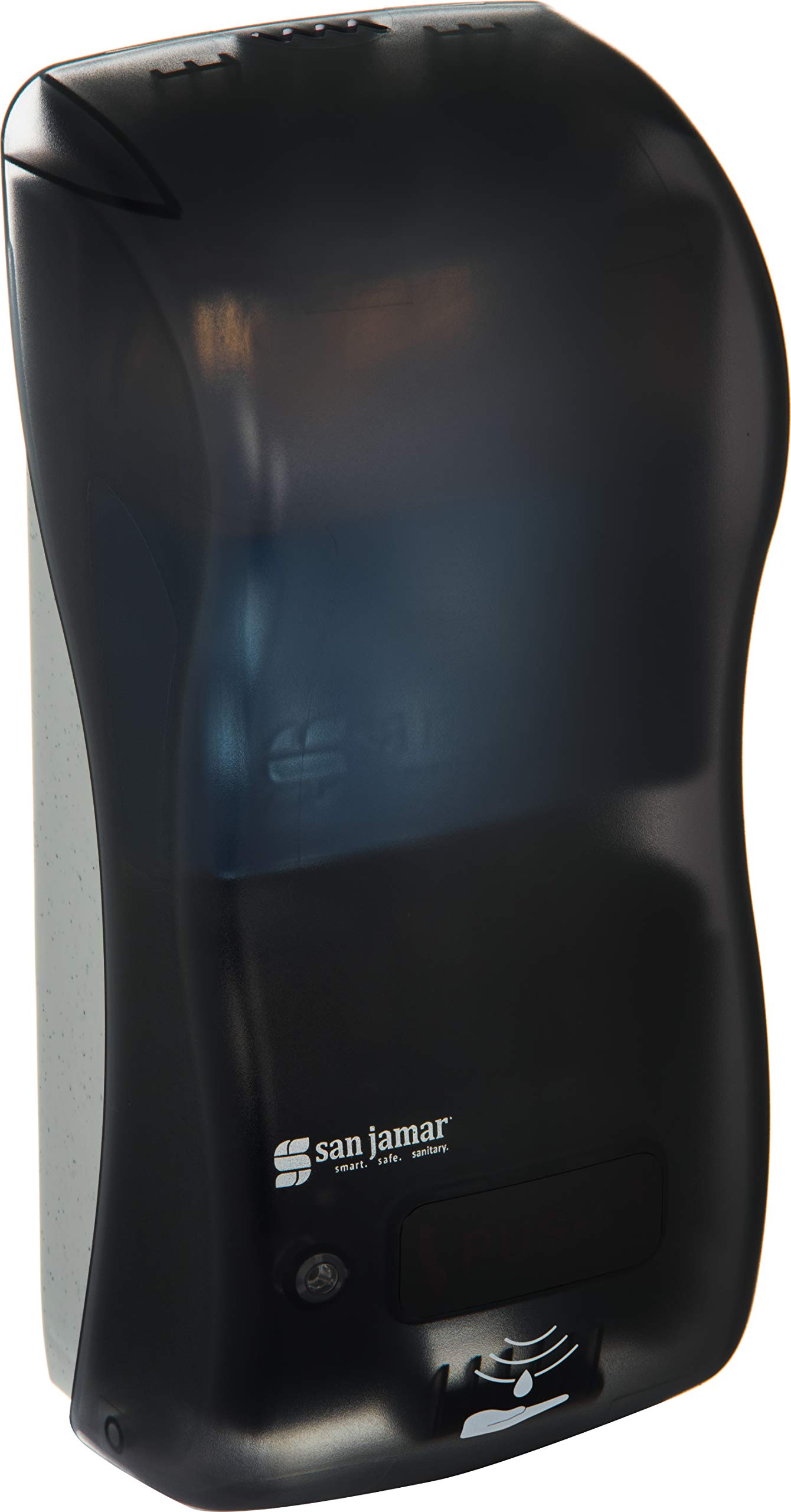San Jamar Classic Rely Hybrid Electronic Soap Dispenser & Hand Sanitizer Dispenser - 900ml Universal Touchless Dispenser for Bathroom, Kitchen, Restaurant - Black Pearl Plastic Design for Hygienic Hand Washing & Sanitizing