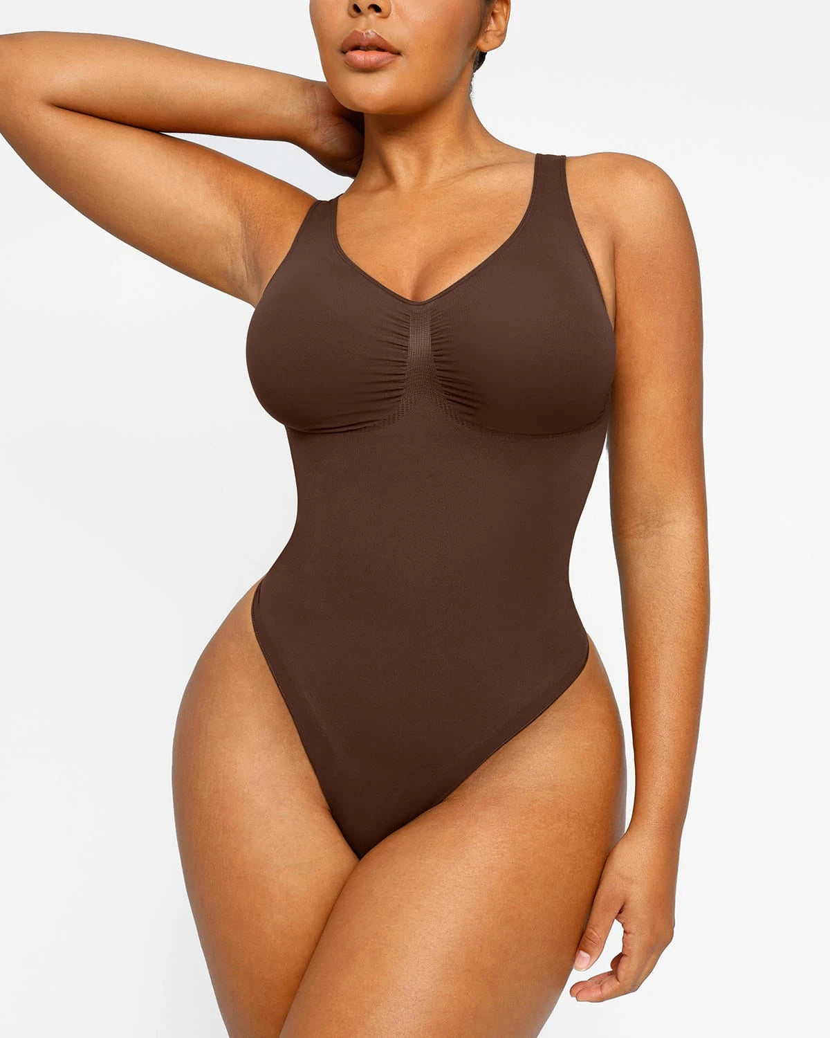 Sexy 2.0 V Neck Thong Bodysuit for Women - Stretchy Lingerie Bodysuit with Snap Closure - Perfect for Date Night, Boudoir Photography & Loungewear