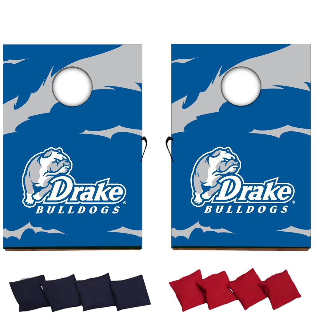 Drake University Cornhole Bag Toss Game Set - Official College Team Logo Outdoor Bean Bag Toss for Tailgating, Backyard Parties & Picnics - Perfect for Game Day, BBQ & Outdoor Fun