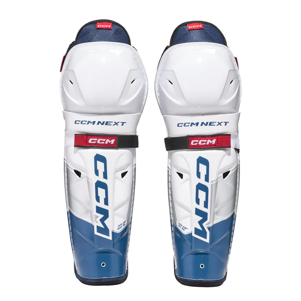 CCM S23 Next Senior Hockey Shin Guards - Protective Gear for Ice Hockey Players - Perfect for Games, Training & Practice