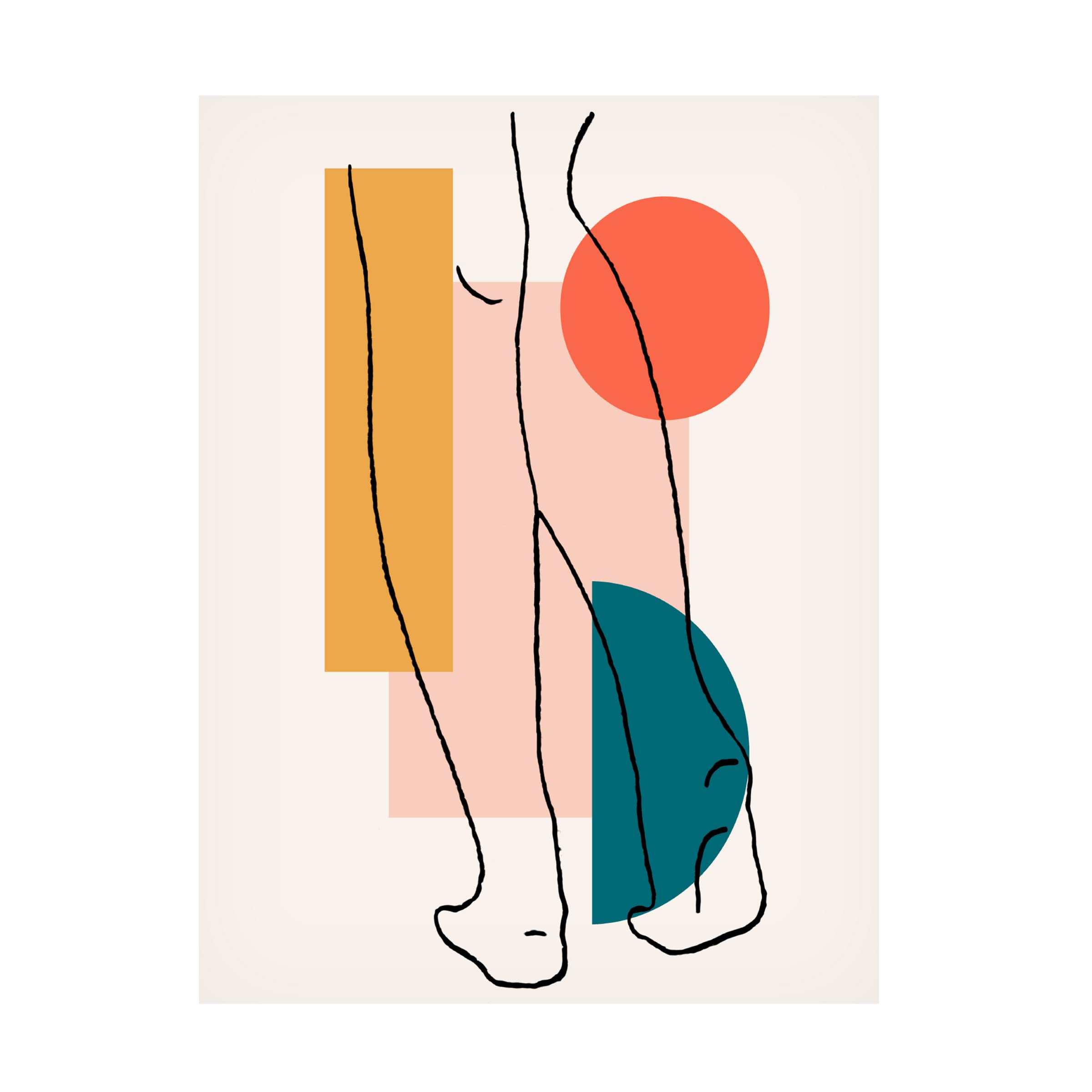 Trademark Fine Art 'Legs I' Canvas Wall Art by Alonzo Saunders - Modern Abstract Painting for Living Room, Bedroom & Office Decor