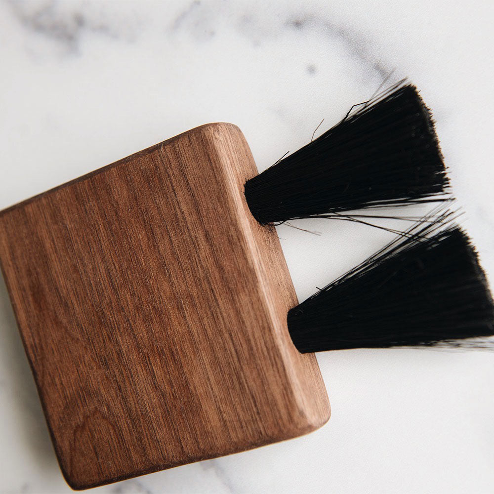MT1004 Small Wooden Counter Brush - Natural Wood Handle, Soft Bristles for Kitchen, Bar, and Restaurant Cleaning - Perfect for Countertops, Tables, and Hard Surfaces