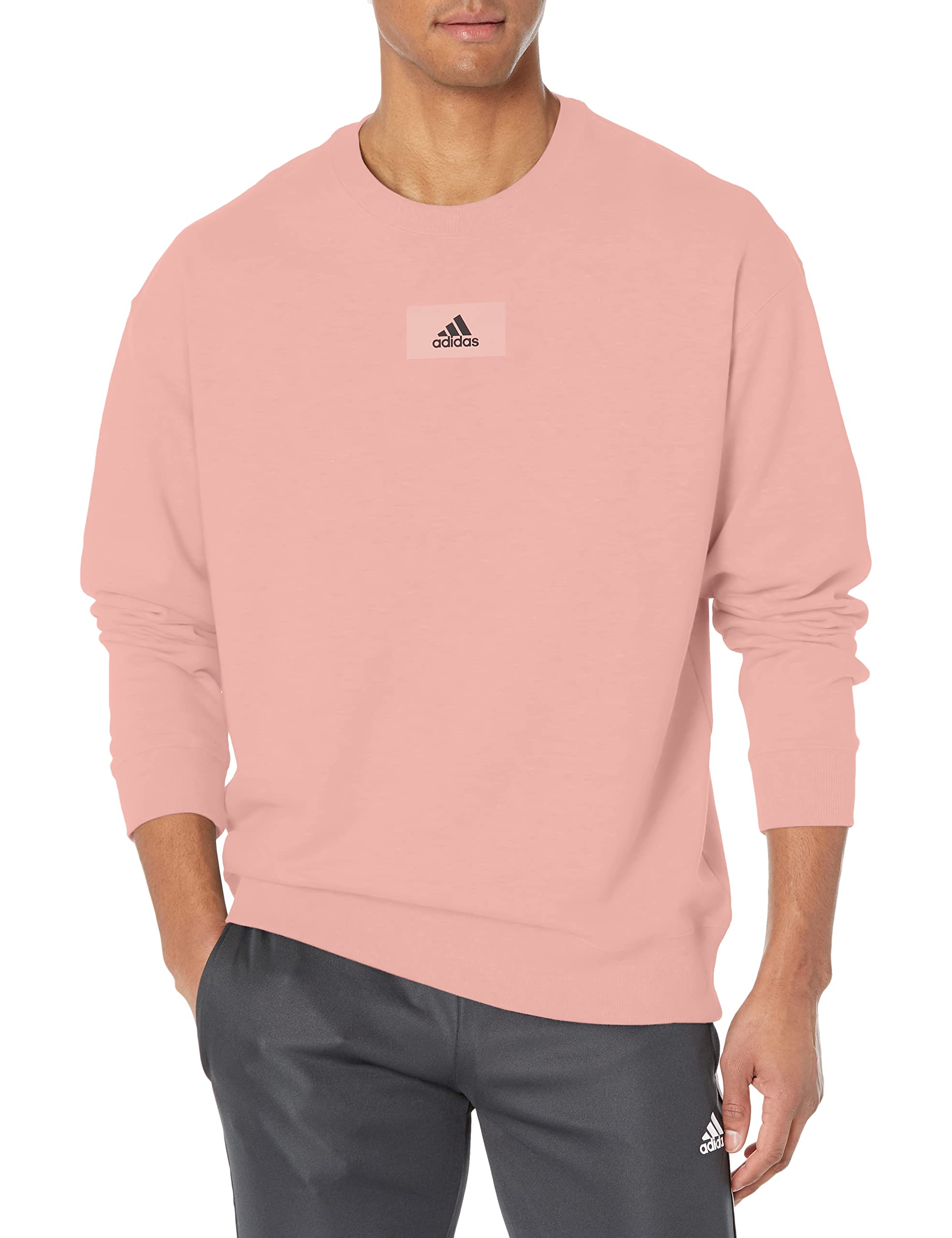 adidas Men's Essentials Feelvivid Sweatshirt | Comfortable Cotton Pullover Hoodie for Casual Wear, Gym & Street Style | Perfect for Workouts, Lounge & Everyday Fashion