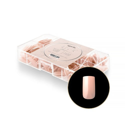 Apres Gel X Neutrals Maisie Natural Nail Tips 150pc - Short Square Style for DIY Manicures & Salon Nails | Perfect for Home, Bridal, and Special Occasion Nail Art