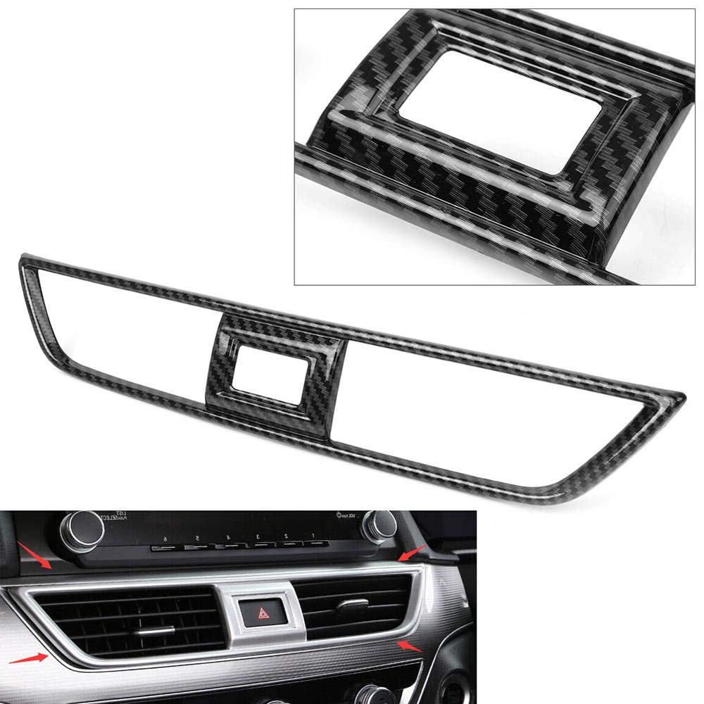 Carbon Fiber Dashboard Air Vent Cover Trim Kit for 2018 Honda Accord - Durable Sticker Protector Accessories | Enhances Interior Style & Protects Vents from Dust & Scratches