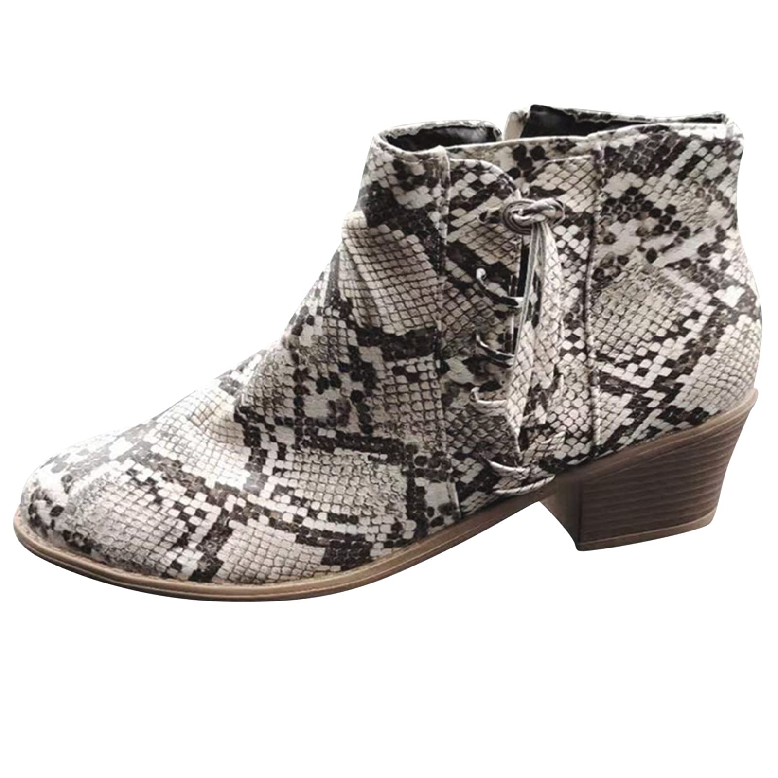 Women's Winter Ankle Boots - Wide Width Plus Size Black & Grey Snow Shoes for Cold Weather - Perfect for Snowy Days, Outdoor Walking & Casual Wear (Size 9)