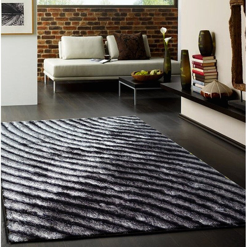 3D Shaggy Hand Tufted Area Rug 3'6