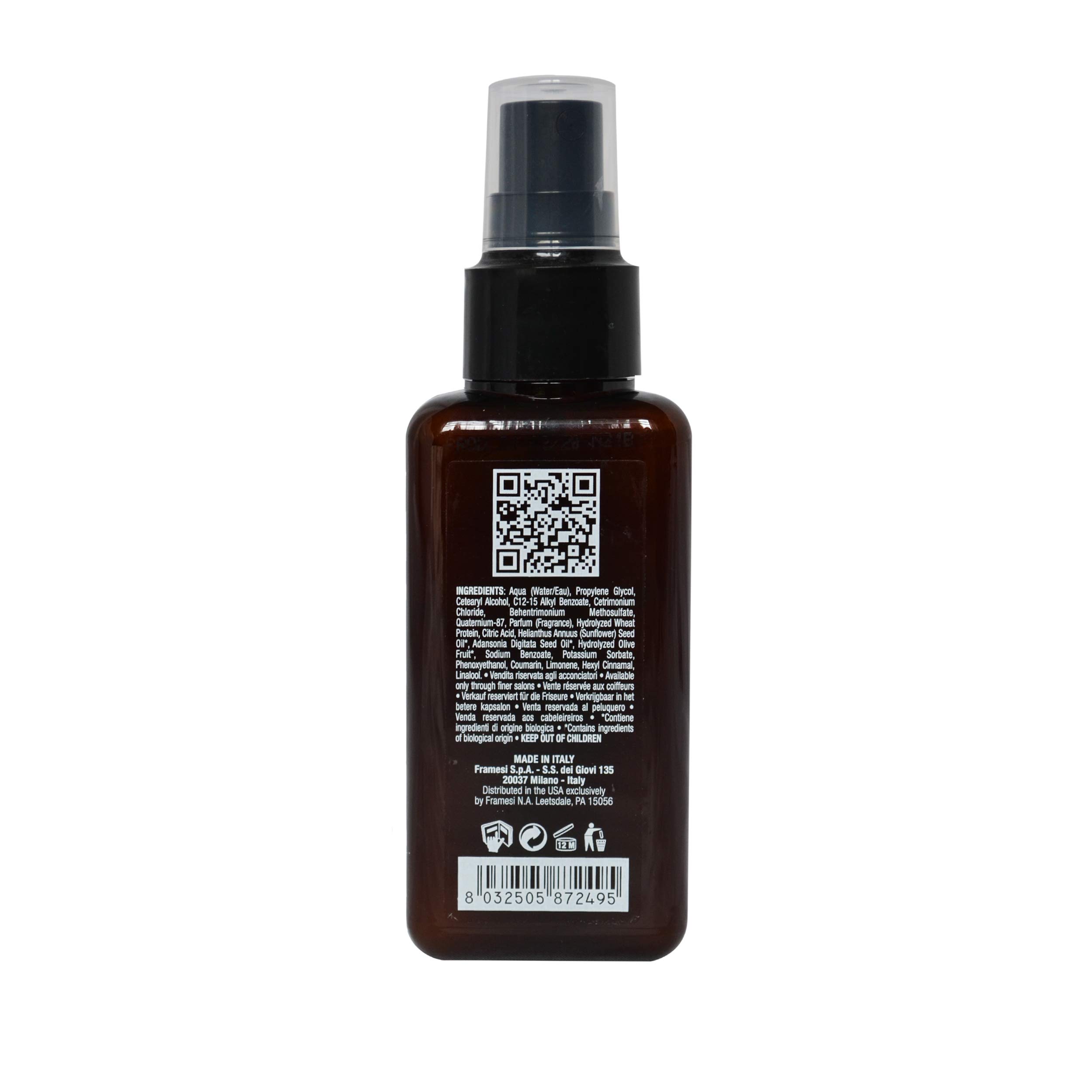 Framesi Barber Gen Leave-In Conditioner Spray for Beard & Hair - 3.4 fl oz Hydrating Treatment | Perfect for Daily Use, Styling & Softening Facial & Scalp Hair
