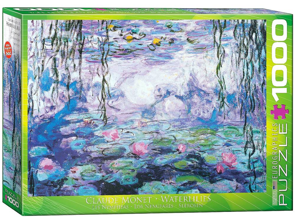 Eurographics 1000-Piece Jigsaw Puzzle - Claude Monet Water Lilies Art Puzzle for Adults, Premium Quality Puzzle with Vibrant Colors | Perfect for Relaxation, Home Decor & Gift Giving