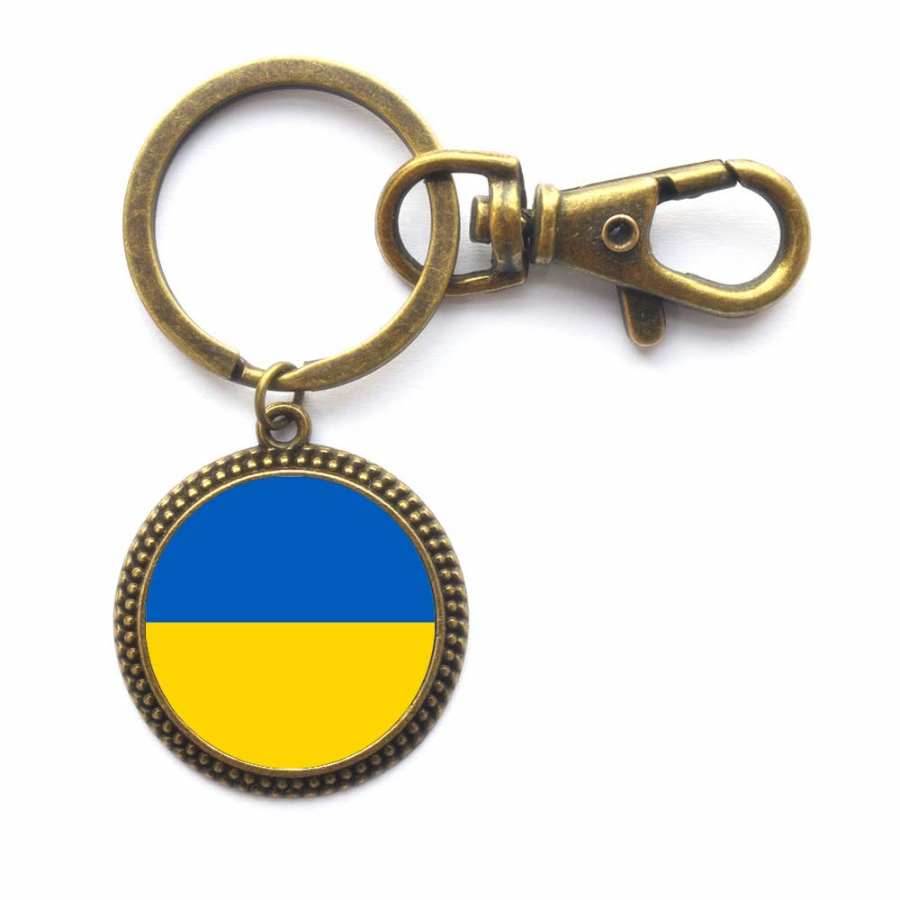 Ukrainian Flag Keychain - Ukraine Flag Key Ring for Travel & Gifts