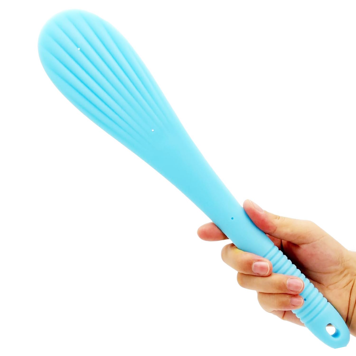 BDSM Spanking Paddle - Flexible Rubber Shell Shaped Adult Toy for Couples Play, Lightweight & Durable SM Bondage Game Accessory for Women & Men (Blue) - Perfect for Sensual Play, Roleplay & Spanking Scenes