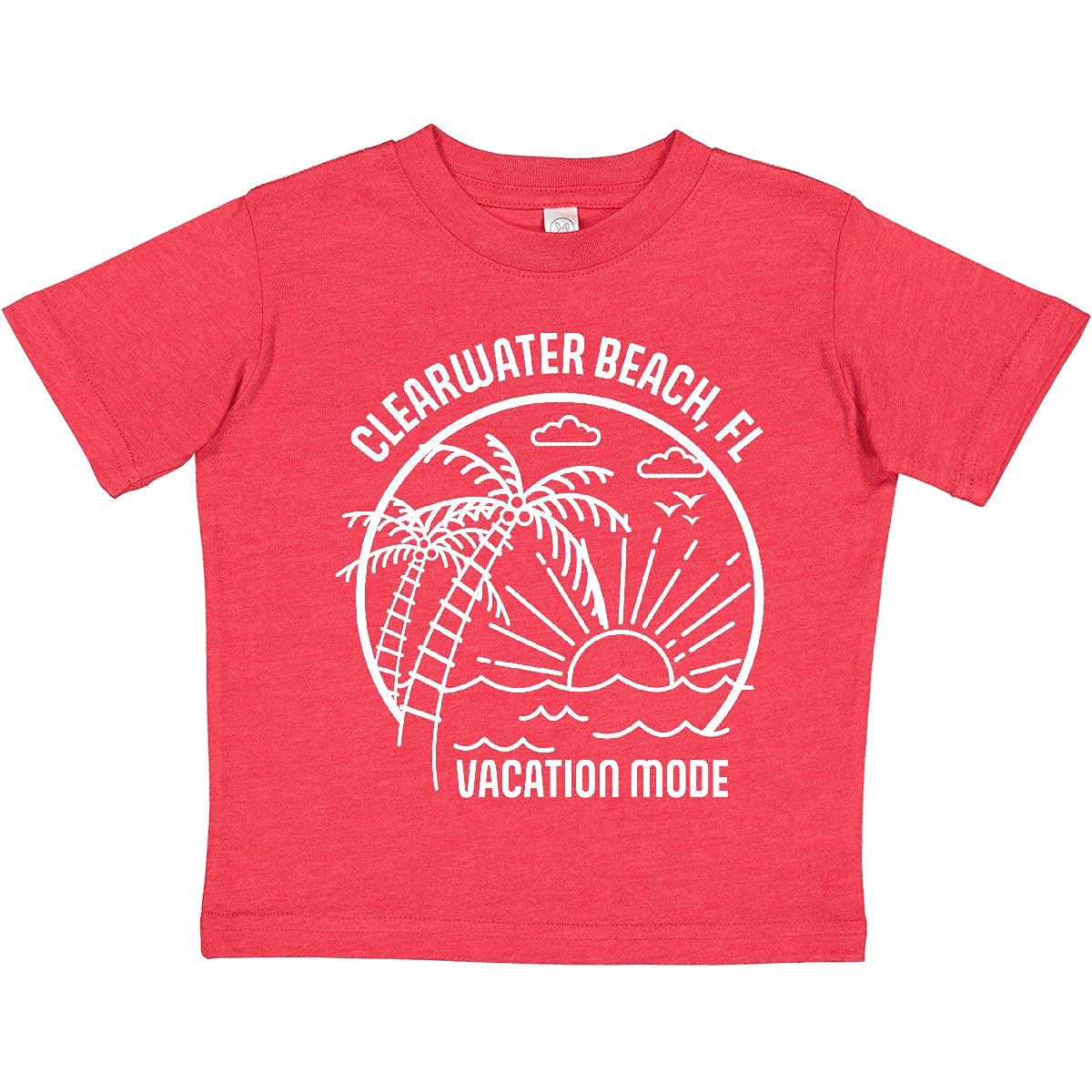 Inktastic Summer Vacation Mode Clearwater Beach Florida Toddler T-Shirt - Cute Graphic Tee for Boys & Girls - Perfect for Beach Trips, Family Vacations & Casual Outings