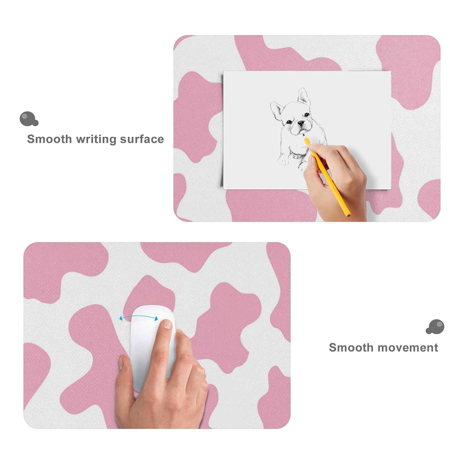 ALAZA Pink Cow Print Camo Gaming Mouse Pad - Extra Large 35.4