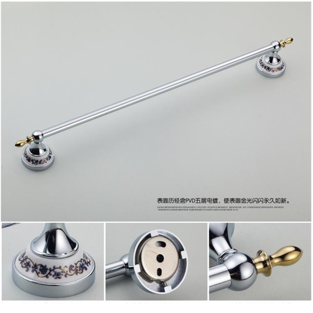 Stainless Steel Towel Bar Rack - Bathroom Shelf for DIY & Home Decor