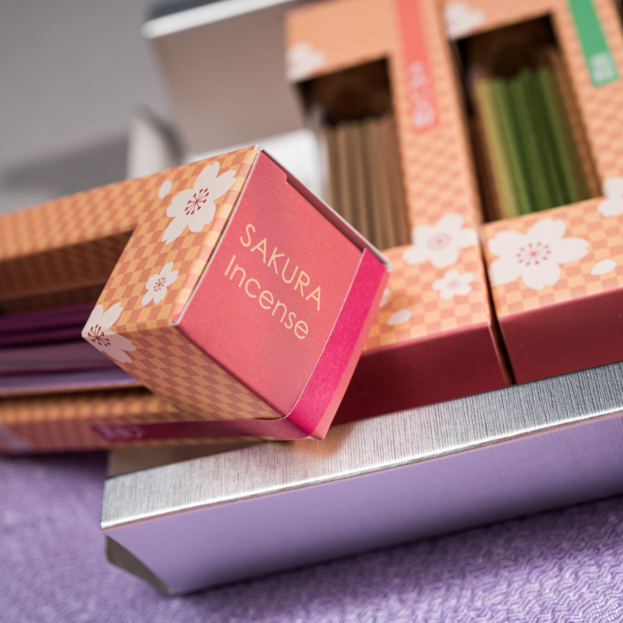 Premium Sakura Incense Gift Set - Japanese Cherry Blossom Scented Sticks for Meditation, Yoga & Home Fragrance - Relaxing Aromatherapy for Spa, Office & Bedroom